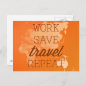 世界地図 ポストカード (正面/裏面)