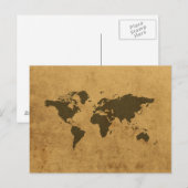 世界地図 ポストカード (正面/裏面)