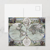 世界地図 ポストカード (正面/裏面)