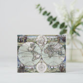 世界地図 ポストカード (スタンド正面)