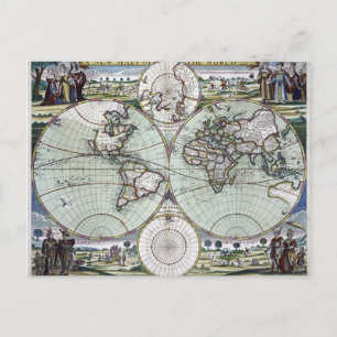 世界地図 ポストカード
