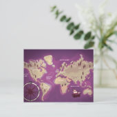 世界地図 ポストカード (スタンド正面)