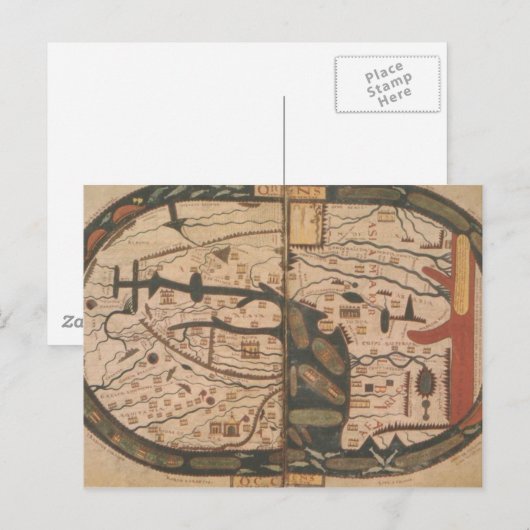 世界地図 ポストカード (正面/裏面)