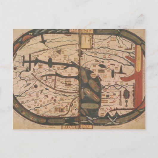 世界地図 ポストカード (正面)