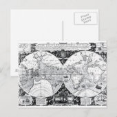 世界地図 ポストカード (正面/裏面)