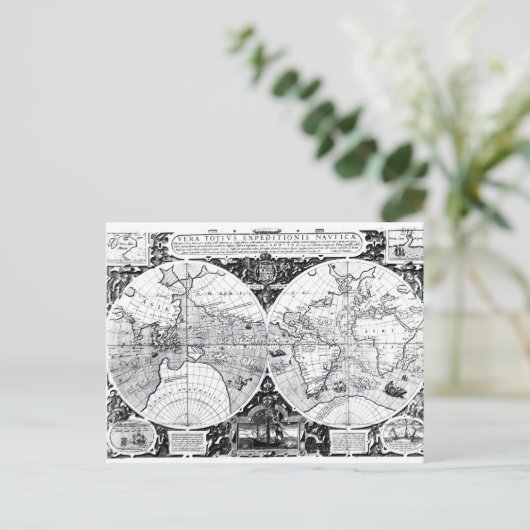 世界地図 ポストカード (スタンド正面)