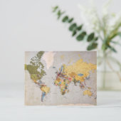 世界地図 ポストカード (スタンド正面)