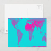 世界地図 ポストカード (正面/裏面)