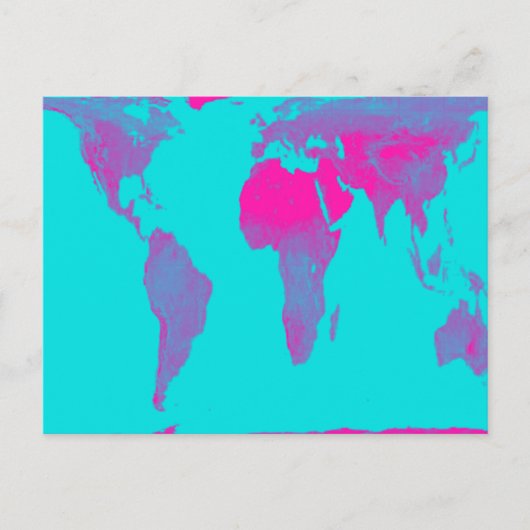 世界地図 ポストカード (正面)