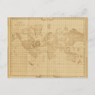 世界地図 ポストカード