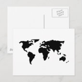 世界地図 ポストカード (正面/裏面)