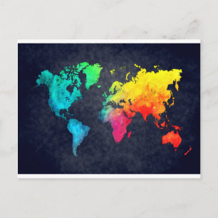 世界地図 ポストカード