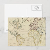 世界地図 ポストカード (正面/裏面)