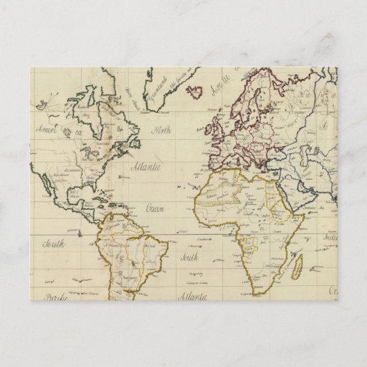 世界地図 ポストカード (正面)