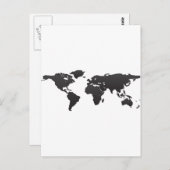 世界地図 ポストカード (正面/裏面)