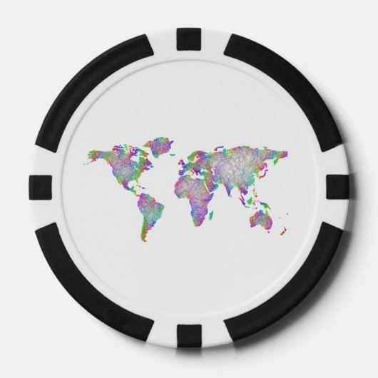 世界地図 ポーカーチップ (正面)