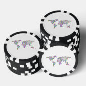 世界地図 ポーカーチップ (積み重ね)