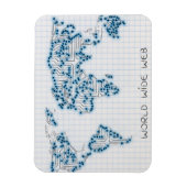 世界地図 |マイクロチップ回路 マグネット (縦)