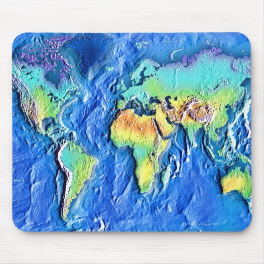 世界地図 マウスパッド (正面)