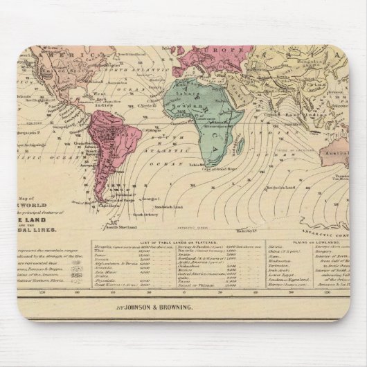 世界地図 マウスパッド (正面)