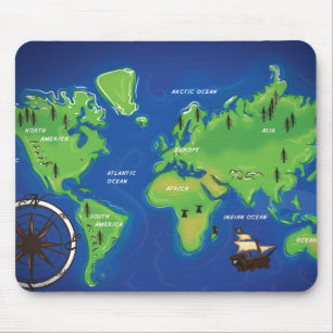 世界地図 マウスパッド