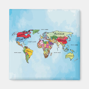 世界地図 マグネット