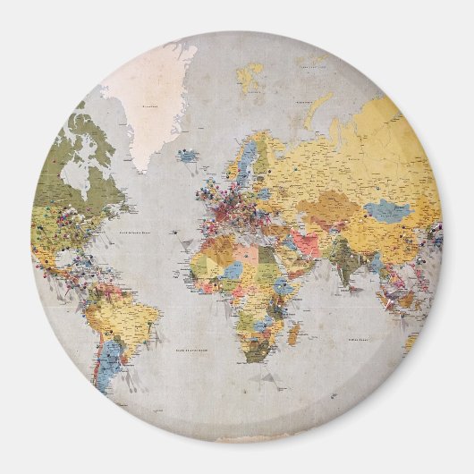 世界地図 マグネット (正面)