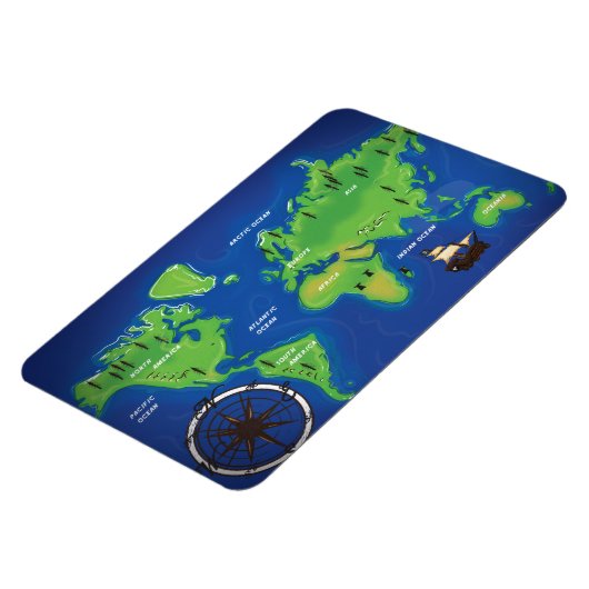 世界地図 マグネット (左側)
