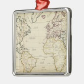 世界地図 メタルオーナメント (左)