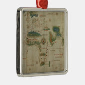 世界地図 メタルオーナメント (右)