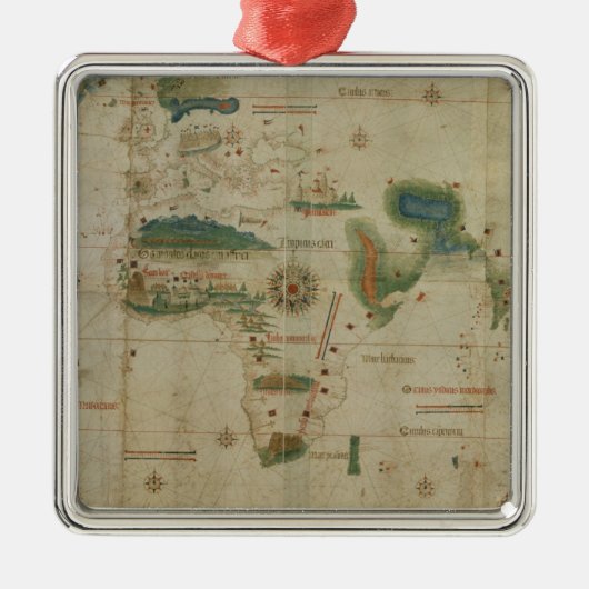 世界地図 メタルオーナメント (正面)