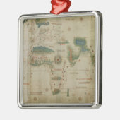 世界地図 メタルオーナメント (左)