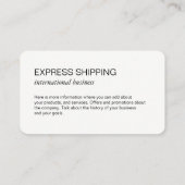 世界地図/モノグラム 名刺 (裏面)