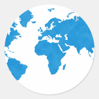 世界地図 ラウンドシール
