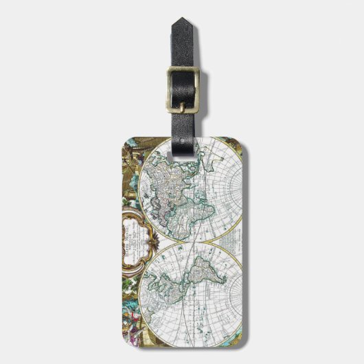 世界地図 ラゲッジタグ (正面縦)