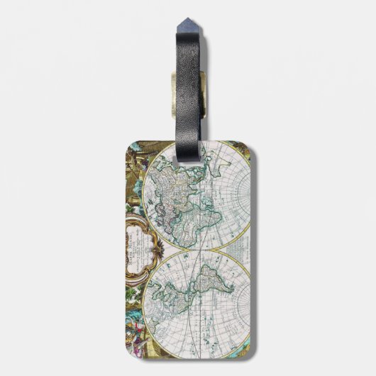 世界地図 ラゲッジタグ (裏面縦)