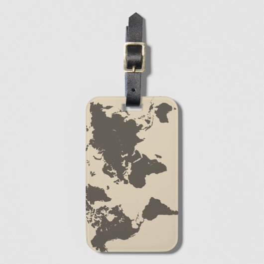 世界地図 ラゲッジタグ (正面縦)