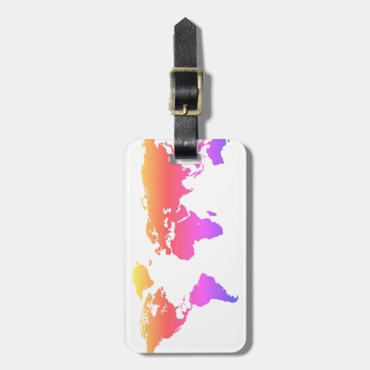 世界地図 ラゲッジタグ (正面縦)