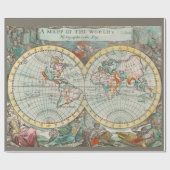 世界地図 ラッピングペーパー (フラット)