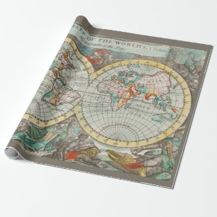 世界地図 ラッピングペーパー