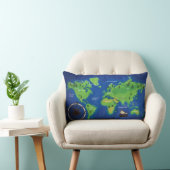 世界地図 ランバークッション (椅子)