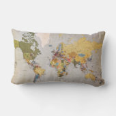世界地図 ランバークッション (裏面)