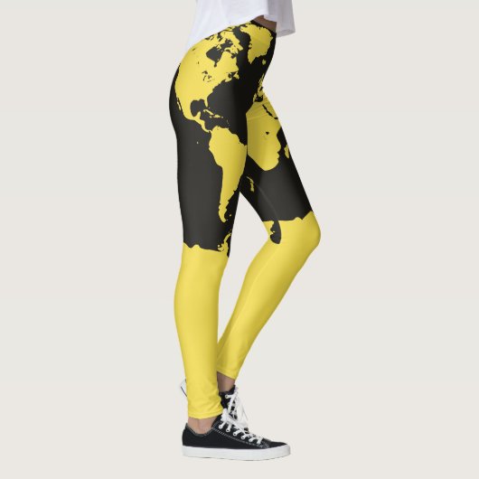 世界地図 レギンス (右)