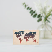 世界地図 |ロケーションマーク 名刺 (スタンド正面)