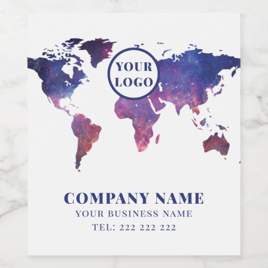 世界地図 ワインラベル (シングルラベル)