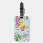 世界地図 – 子供へかわいいおもしろい ラゲッジタグ (正面縦)