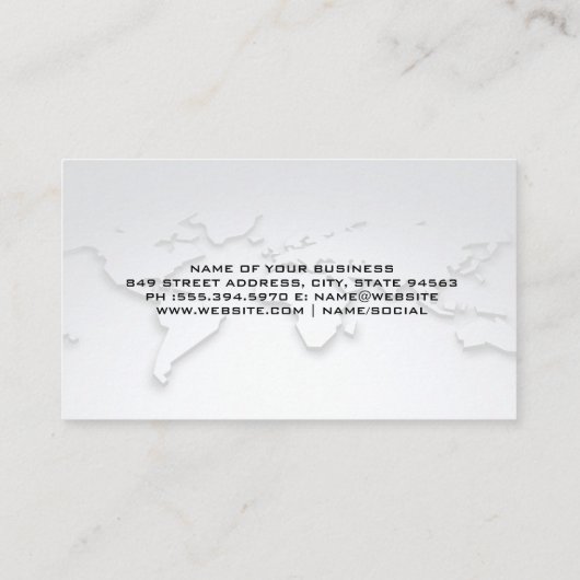 世界地図 | 居住用商業財産 名刺 (裏面)