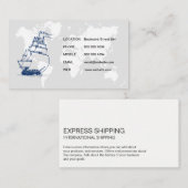 世界地図/帆船 名刺 (正面/裏面)