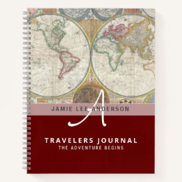 世界地図 旅行 退職 バケットリスト ギフト 父 ノートブック