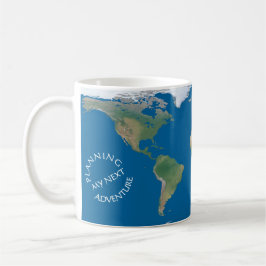 世界地図 - 次の冒険を計画中 - カスタムデザイン コーヒーマグカップ
